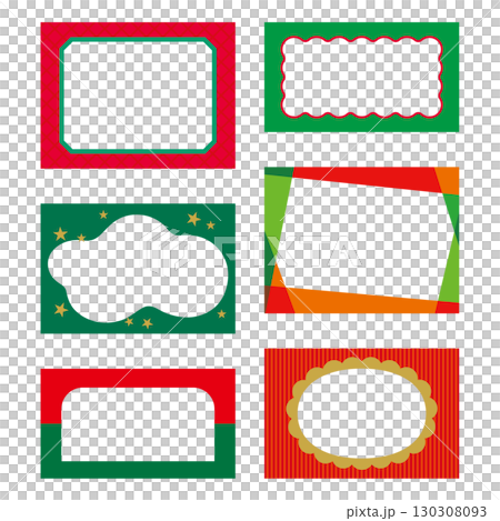 Christmas-colored stylish frame set (6 horizontal types) Christmas-colored stylish frame set (6 horizontal types) 130308093