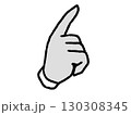 ポイントを示すシンプルな線画イラスト 130308345