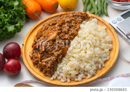 ローカーボダイエット　カレー　カリフラワーライス 130308683