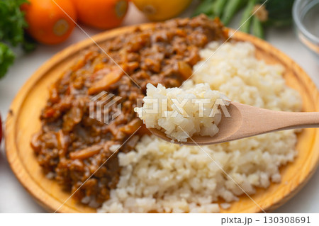 ローカーボダイエット　カレー　カリフラワーライス 130308691
