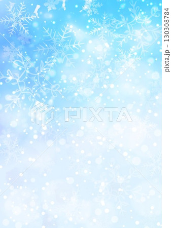 水彩画風の雪柄背景 水彩画風の雪柄背景 130308784