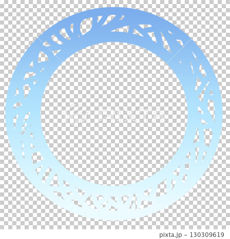 Blue round frame background material 130309619