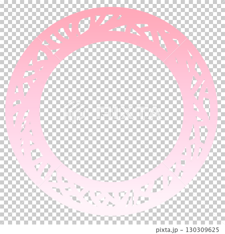 丸枠背景素材ピンク 130309625