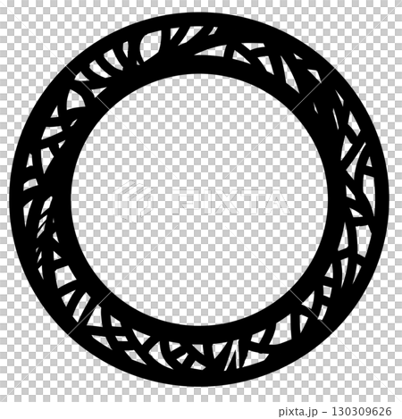 Round frame background material 130309626