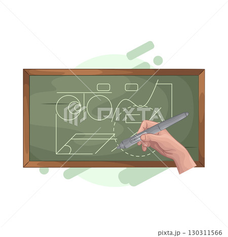Illustration of Chalkboard  130311566