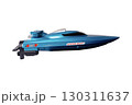 Modern speed boat model on white background. 130311637