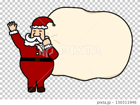Cute Santa Claus frame illustration Cute Santa Claus frame illustration 130311946