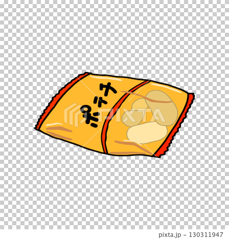ポテトチップスの袋のイラスト 130311947