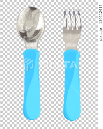 兒童湯匙叉（藍色） 130312415