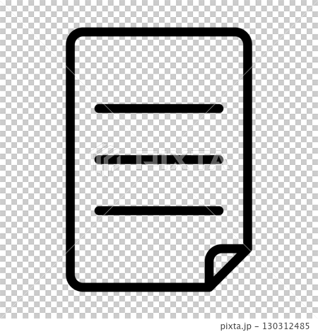 備忘錄圖示簡單線條繪製向量單 備忘錄圖示簡單線條繪製向量單 130312485