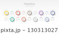 Infographic 9 options design elements for your business data. Vector Illustration. 130313027