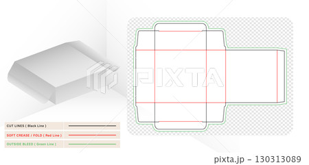Square White box packaging die cut template designs 3d mockup isolated white backgrounds for your product in the form foldable crease thickness for bakery shops, products compartments unique designs Square White box packaging die cut template designs 3d mockup isolated white backgrounds for your product in the form foldable crease thickness for bakery shops, products compartments unique designs 130313089
