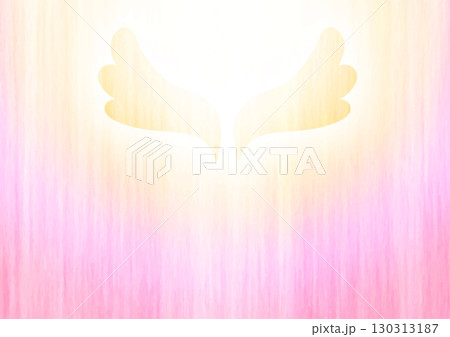 輝く羽の虹色フレア・ピンク・規格紙比率横 130313187