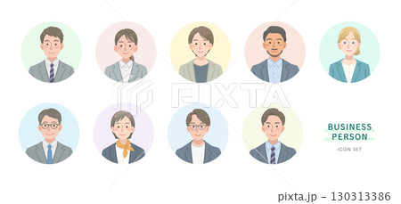 ビジネスパーソンのイラストセット ビジネスパーソンのイラストセット 130313386