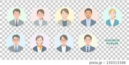 ビジネスパーソンのイラストセット ビジネスパーソンのイラストセット 130313386
