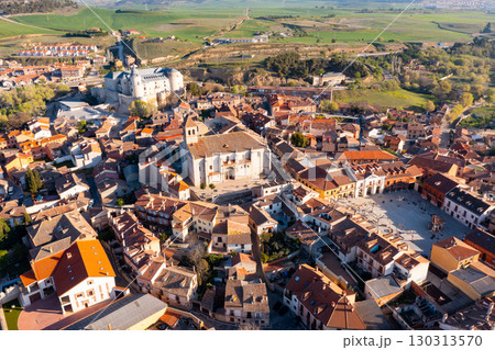Bird's eye view of Simancas, province of Valladolid, central Spain Bird's eye view of Simancas, province of Valladolid, central Spain 130313570