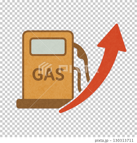 An illustration icon representing rising gasoline prices 130313711