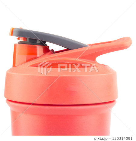 Modern Red Water Bottle on White Background 130314091