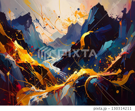 アルプス　金　生成AI　背景　 130314211