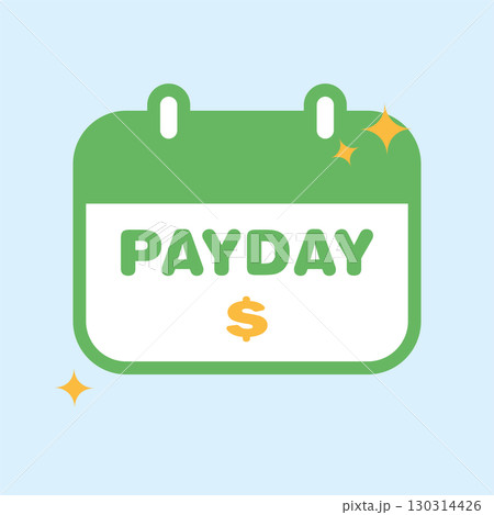 Payday calendar vector element. illustration for economy, business, financial theme	 130314426