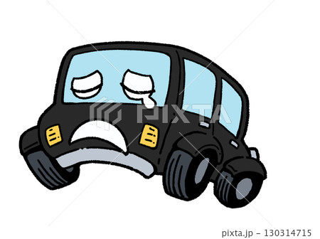 しょんぼりな車(黒) 130314715