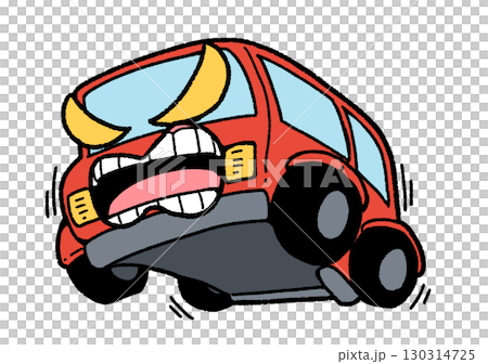 怒っている車(赤) 130314725