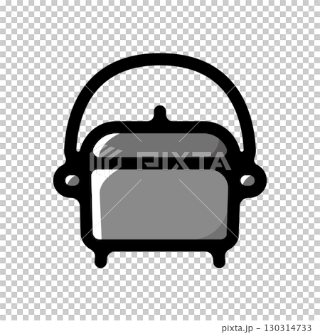 荷蘭烤箱插圖圖示（露營、工具、戶外材料） 130314733