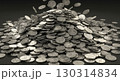 たくさんの銀貨のイメージ AI生成画像 130314834