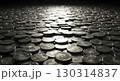 たくさんの銀貨のイメージ AI生成画像 130314837
