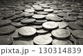たくさんの銀貨のイメージ AI生成画像 130314839