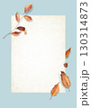 Autumn leaves watercolor background. 130314873