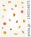 Autumn leaves watercolor background. 130314875
