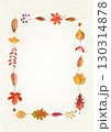 Autumn leaves watercolor background. 130314878