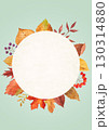 Autumn leaves watercolor background. 130314880
