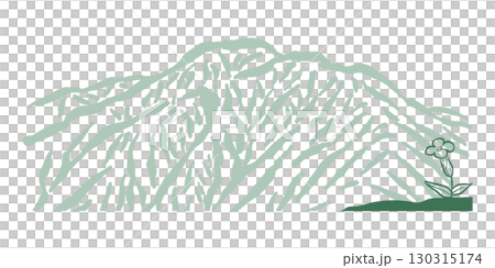 リンドウ（アカイシリンドウ）の花咲く赤石岳。日本の南アルプス国立公園の赤石山脈の景色。 130315174