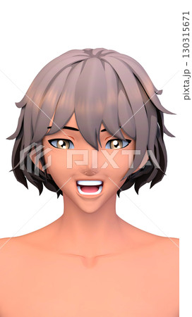 男性の顔アップ 130315671