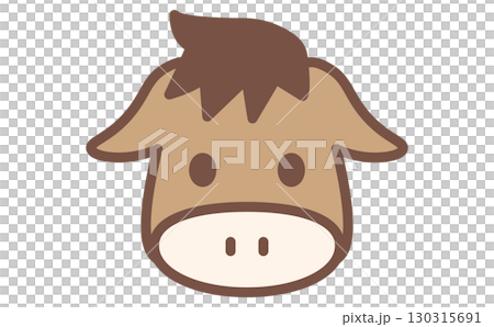 Cute horse character illustration material for the zodiac sign of the horse 130315691