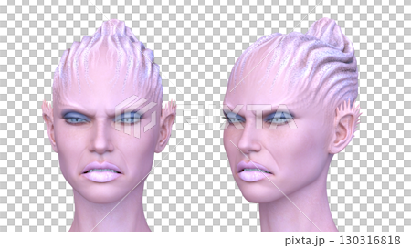 女性エイリアンの顔 130316818