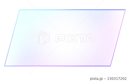 Minimal 3D glass style parallelogram shape in purple and blue gradient. Perfect for abstract design, digital geometry, and creative visuals Minimal 3D glass style parallelogram shape in purple and blue gradient. Perfect for abstract design, digital geometry, and creative visuals 130317202