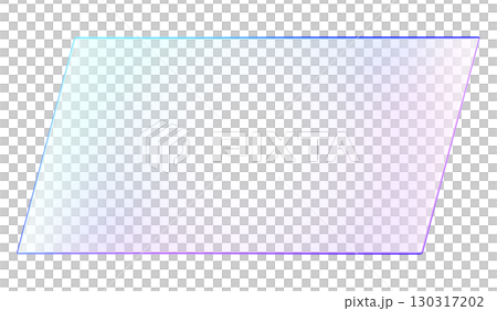 Minimal 3D glass style parallelogram shape in purple and blue gradient. Perfect for abstract design, digital geometry, and creative visuals Minimal 3D glass style parallelogram shape in purple and blue gradient. Perfect for abstract design, digital geometry, and creative visuals 130317202