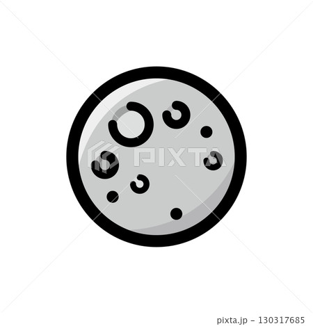 月のイラストアイコン(科学・宇宙・天体素材) 月のイラストアイコン(科学・宇宙・天体素材) 130317685