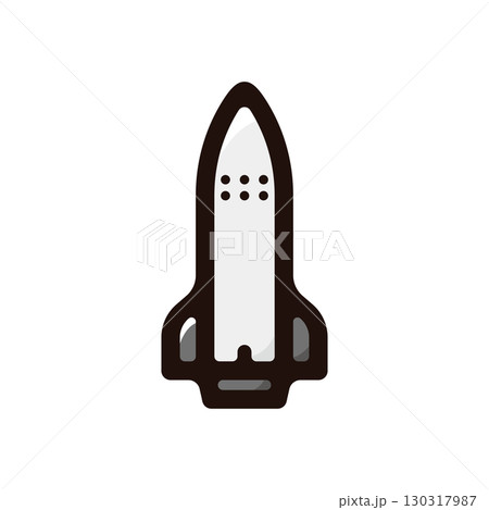 宇宙船のイラストアイコン（科学・テクノロジー・宇宙素材） 130317987