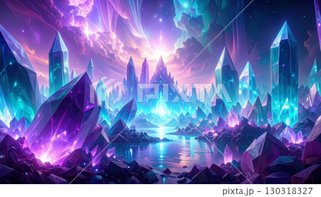 Mystic Crystal Field Spiritual Background 130318327