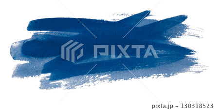 blue watercolor background. Artistic hand paint. Isolated on transparent background. 130318523