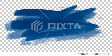 blue watercolor background. Artistic hand paint. Isolated on transparent background. 130318523