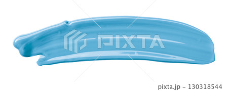 Light blue watercolor brush isolated on transparent background 130318544