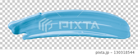 Light blue watercolor brush isolated on transparent background 130318544