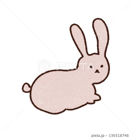 座るうさぎのイラスト 130318748