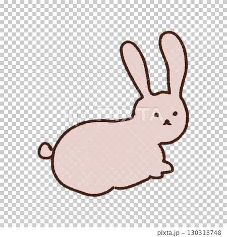 座るうさぎのイラスト 130318748