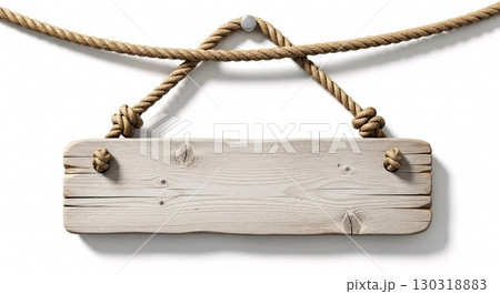 old rope on a wooden background 130318883